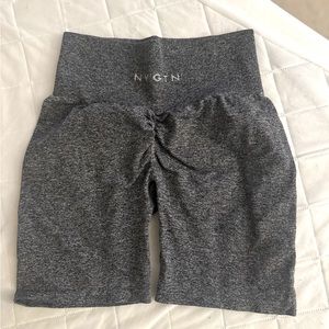 NVGTN size small black speckled scrunch seamless shorts